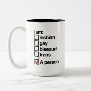 Jag är en HBT-person Två-Tonad Mugg
