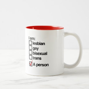 Jag är en HBT-person Två-Tonad Mugg