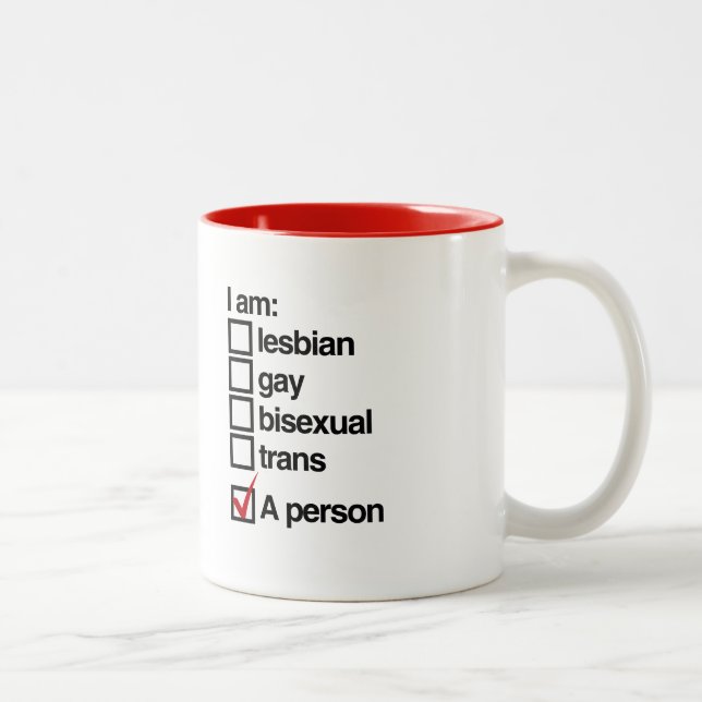 Jag är en HBT-person Två-Tonad Mugg (Höger)