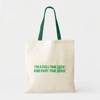 Jag är en heltidsnörd och deltids nörd Toteväska Tygkasse