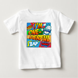 Jag är en hemsk Tecknad Bok 1:a födelsedagen T Shirt