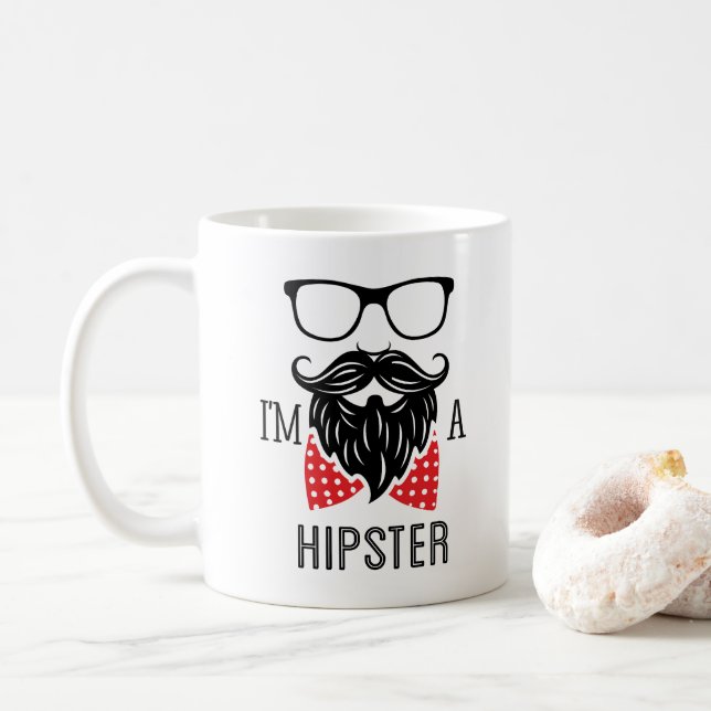 Jag är en Hipster Kaffemugg (Med munk)