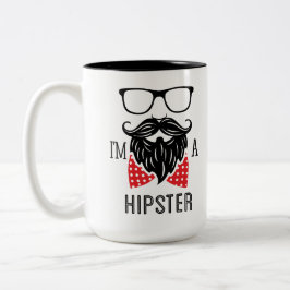 Jag är en Hipster Två-Tonad Mugg