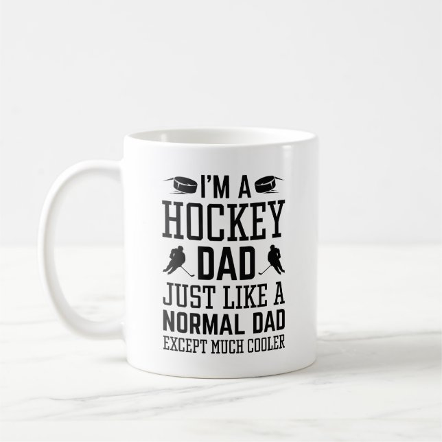 Jag är en hockeypappa kaffemugg (Vänster)