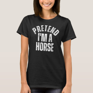 Jag är en Horse Lazy Par Halloween Costum T Shirt
