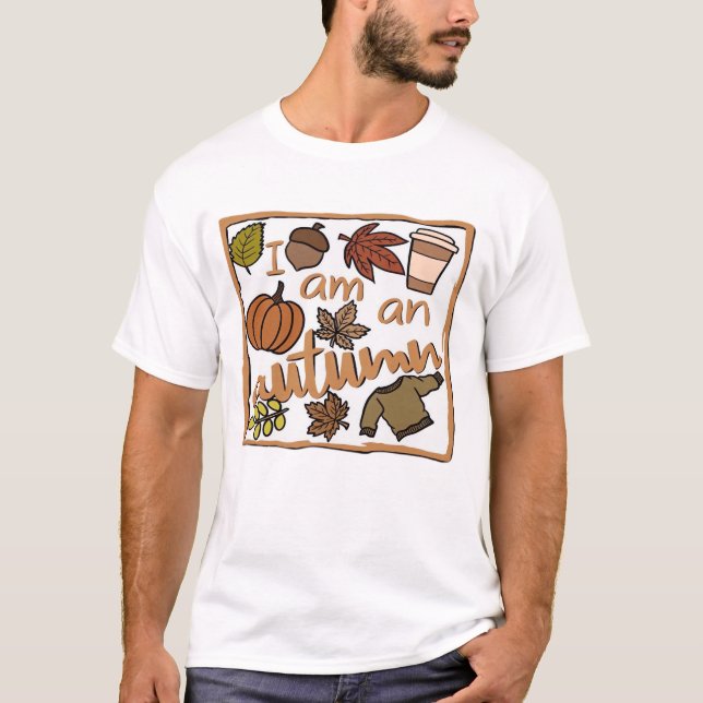 Jag är en höstklassisk t-shirt (Framsida)