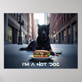 JAG ÄR EN HOT DOG - CHILI DOG - POSTER