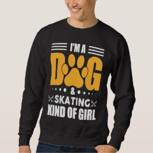 Jag är en Hund- och fjällande Hund för flickor Lång Ärmad Tröja