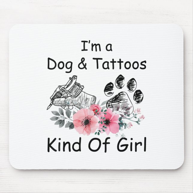 Jag är en Hund och tatuering av flicka _1 Musmatta (Framsidan)