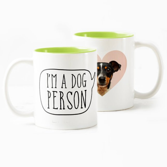 Jag är en Hund | Personlig Lägg till foto Två-Tonad Mugg (Skapare uppladdad)