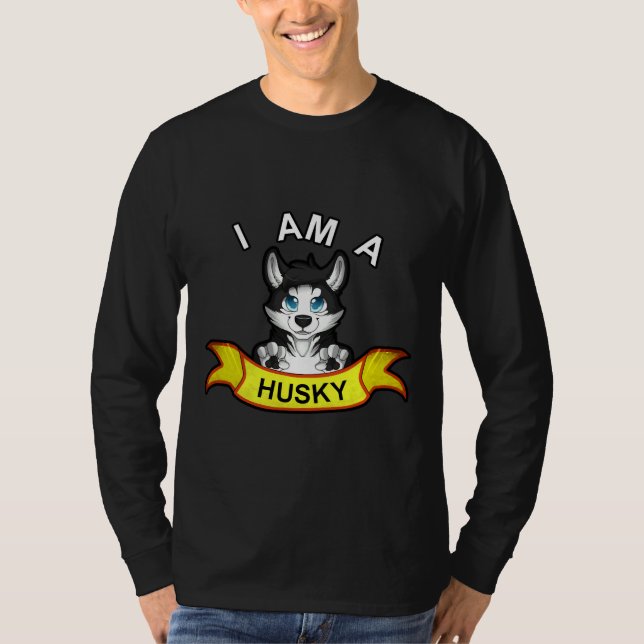 Jag är en husky! t shirt (Framsida)