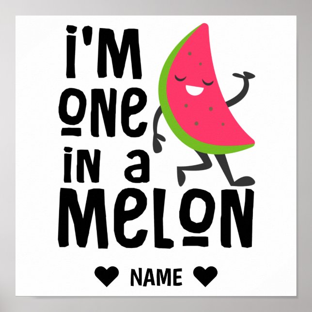 Jag är en i en "Melon" Poster (Framsidan)