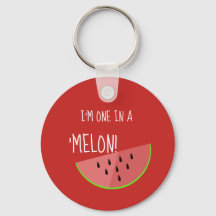Jag är en i en Melon söt Watermelon Keychain
