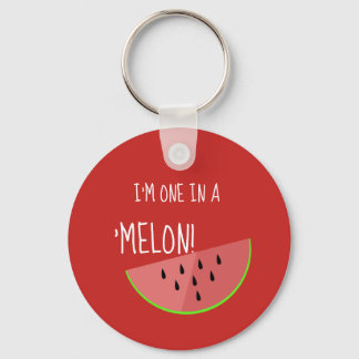 Jag är en i en Melon söt Watermelon Keychain Nyckelring