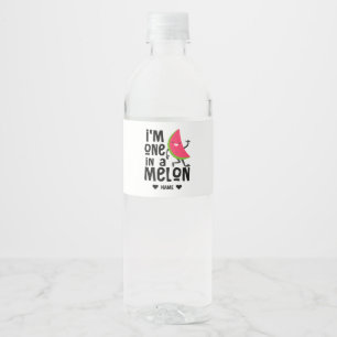 Jag är en i en "Melon" Vattenflaskor Etikett