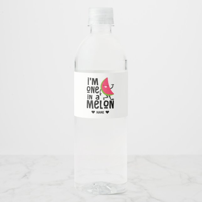 Jag är en i en "Melon" Vattenflaskor Etikett (Framsida)