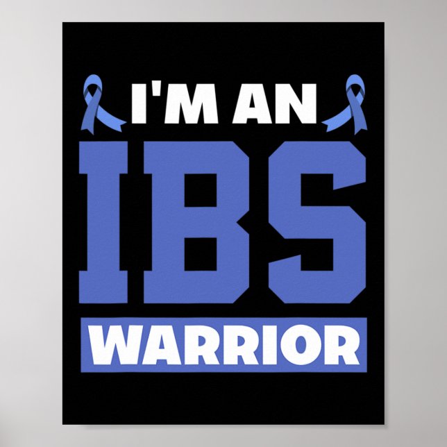 Jag är en Ibs Warrior Irritable Bowel Syndrome War Poster (Framsidan)