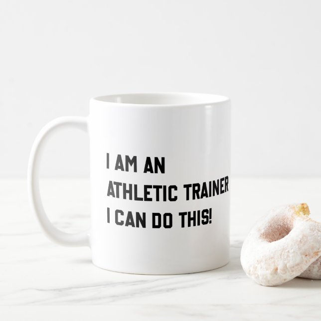 Jag är en idrottstränare jag kan göra det här! kaffemugg (Med munk)