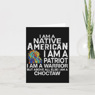 Jag Är En Infödd Amerikan Jag Är En Patriotisk Kri Kort
