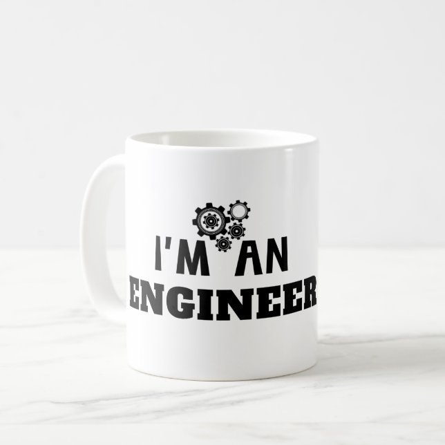 JAG ÄR EN INGENJÖR -  KAFFEMUGG (Framsida vänster)