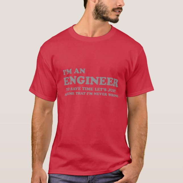 Jag är en ingenjör t shirt (Framsida)