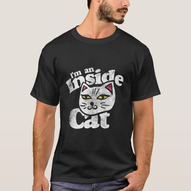 Jag är en innanför Cat Cute Kattunge Älskare T Shirt (Framsida)