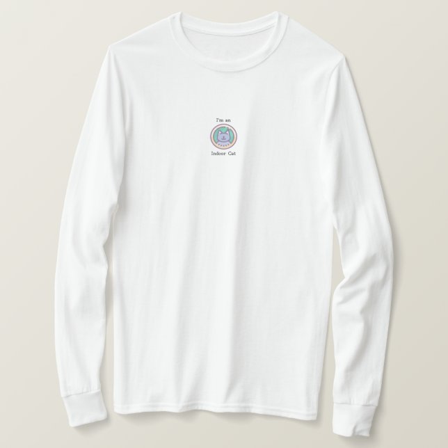 Jag är en inomhuskat t shirt (Design framsida)