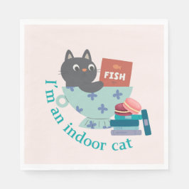 Jag är en inomhuskattunge pappersservett