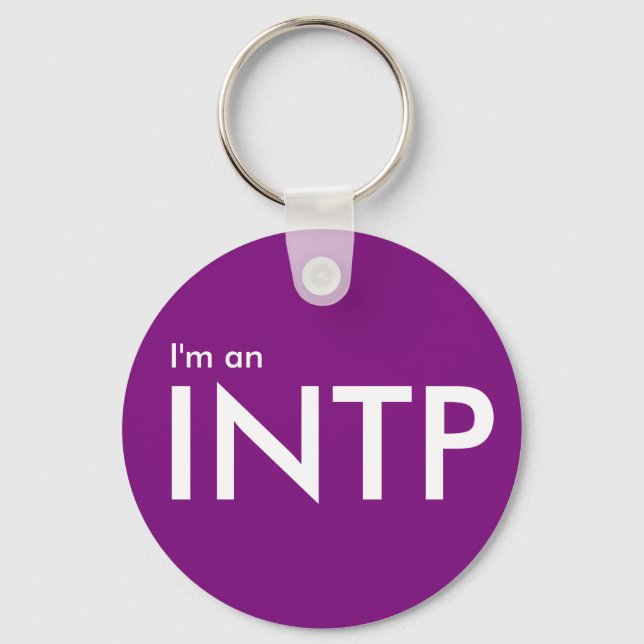 Jag är en INTP - Personlighetstyp Lila Keychain Nyckelring (Framsida)