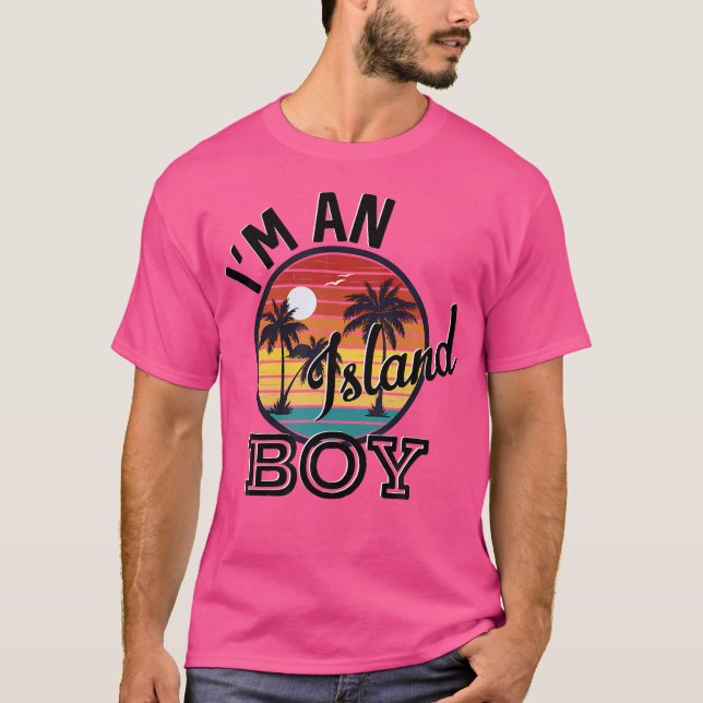 Jag är en Island Boy Funny Rap Sång Lyrics T Shirt (Framsida)