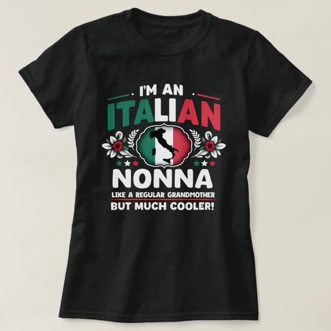 Jag är en italiensk nonna t shirt (Design framsida)