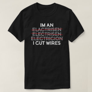 Jag är en jag skär elproducent t shirt