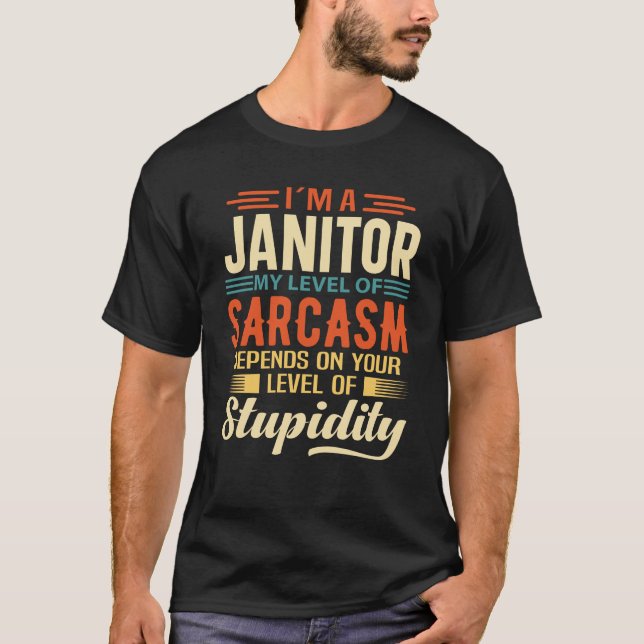 Jag är en Janitor T Shirt (Framsida)