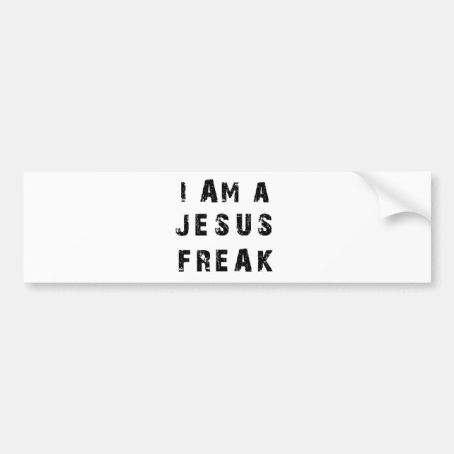 Jag är en Jesus freak Bildekal (Framsidan)