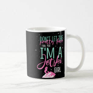 Jag är en jetski-tjej rolig sags racing  kaffemugg