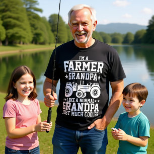 JAG ÄR EN JORDBRUKSGRANDPA SOM EN NORMAL GRANDPA T SHIRT
