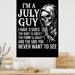 Jag Är En Juli-Kille Jag Har 3 Sidor Poster