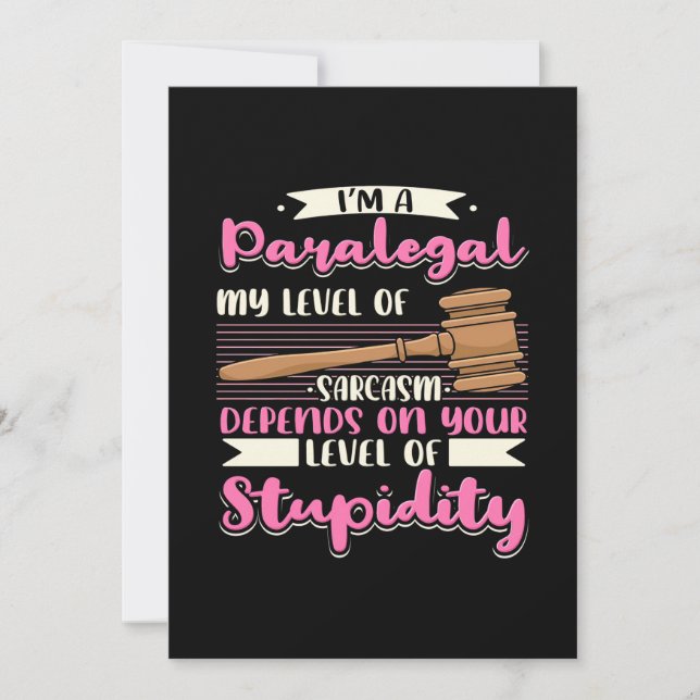 Jag Är En Juristassistenter Inbjudningar (Framsida)