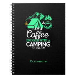 Jag är en kaffedrinker med kampanjproblemdesign anteckningsbok