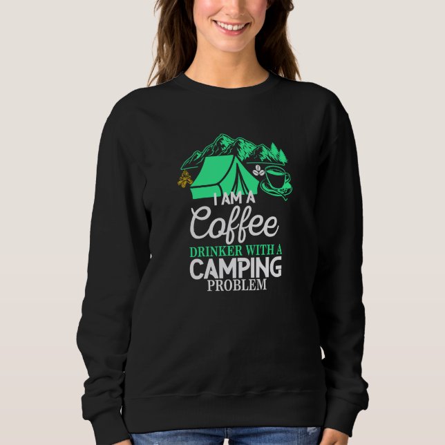 Jag är en kaffedrinker med kampanjproblemdesign t shirt (Framsida)