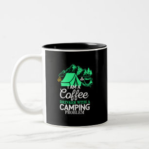 Jag är en kaffedrinker med kampanjproblemdesign Två-Tonad mugg