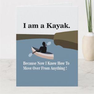 Jag är en kajak kanot paddling hälsning kort