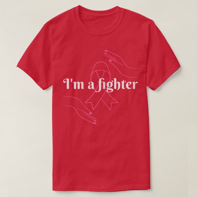 Jag är en kämpe, bröstcancermedvetandedesign, Coo T Shirt (Design framsida)