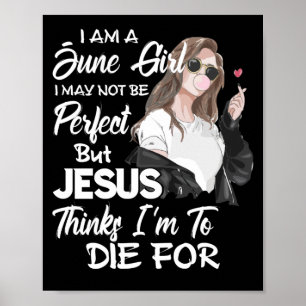 Jag är en kanske flicka jag inte är Perfekt utan J Poster