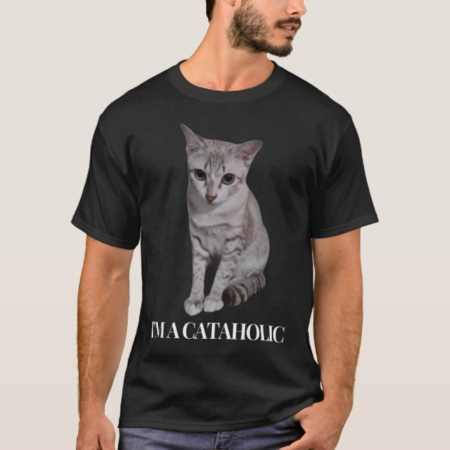 Jag är en katahollös Cat Mode T Shirt (Framsida)