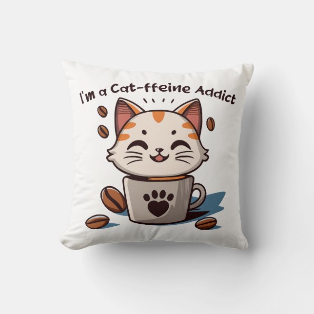 Jag är en Katt-fein-beroende Kudde (Framsida)
