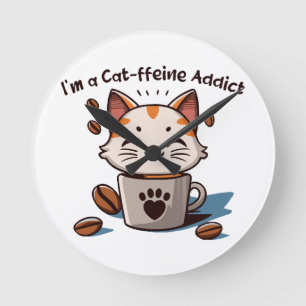 Jag är en Katt-fein Beroende Rund Klocka