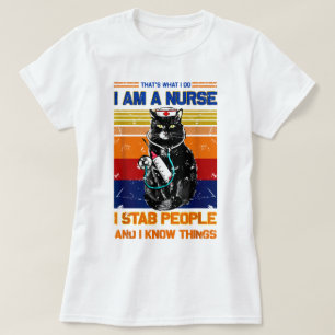 Jag är en kattnäsa i Stab-folk jag känner Sak T Shirt