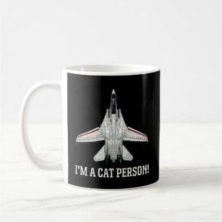 Jag är en kattperson F-14 Tomcat Kaffemugg