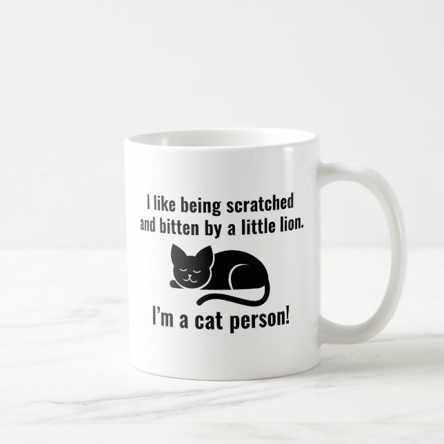 Jag är en kattperson kaffemugg (Höger)